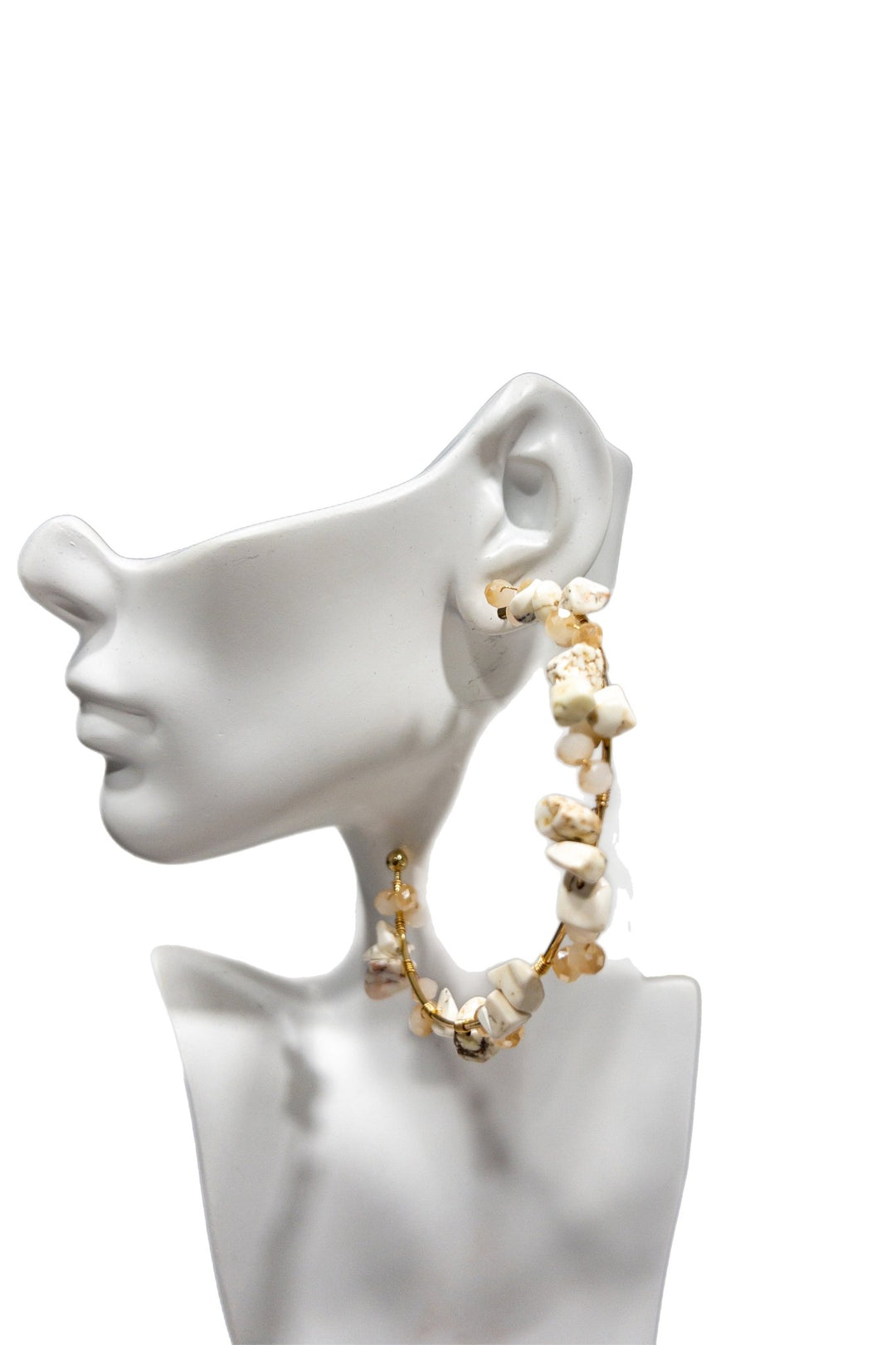 Embowo stone statement Hoop Earrings - Trufacebygrace