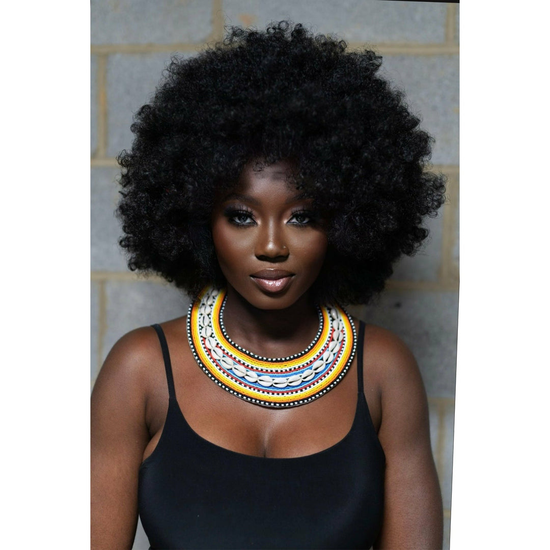 Empress Sawditu Cowry Beaded Neckpiece - Trufacebygrace