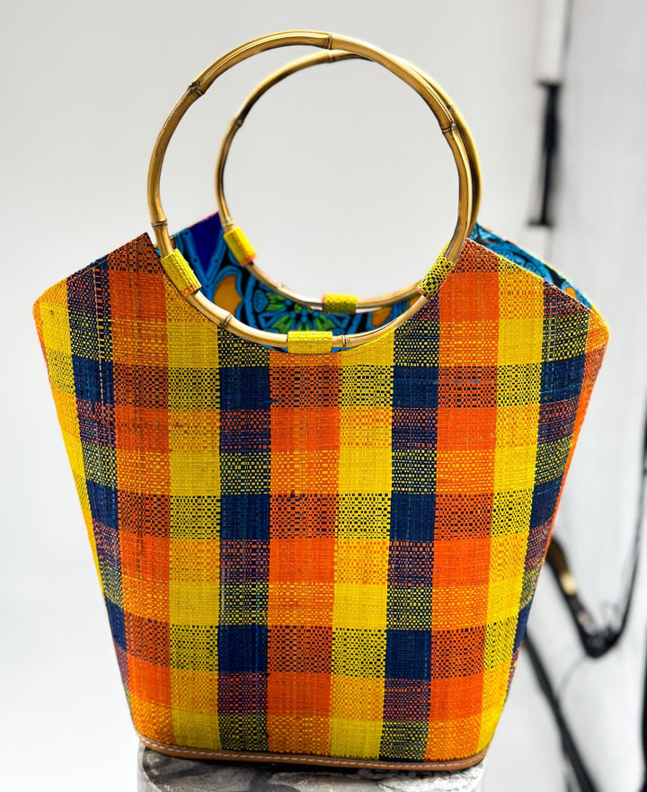 Esinam Straw and Ankara bag - Trufacebygrace