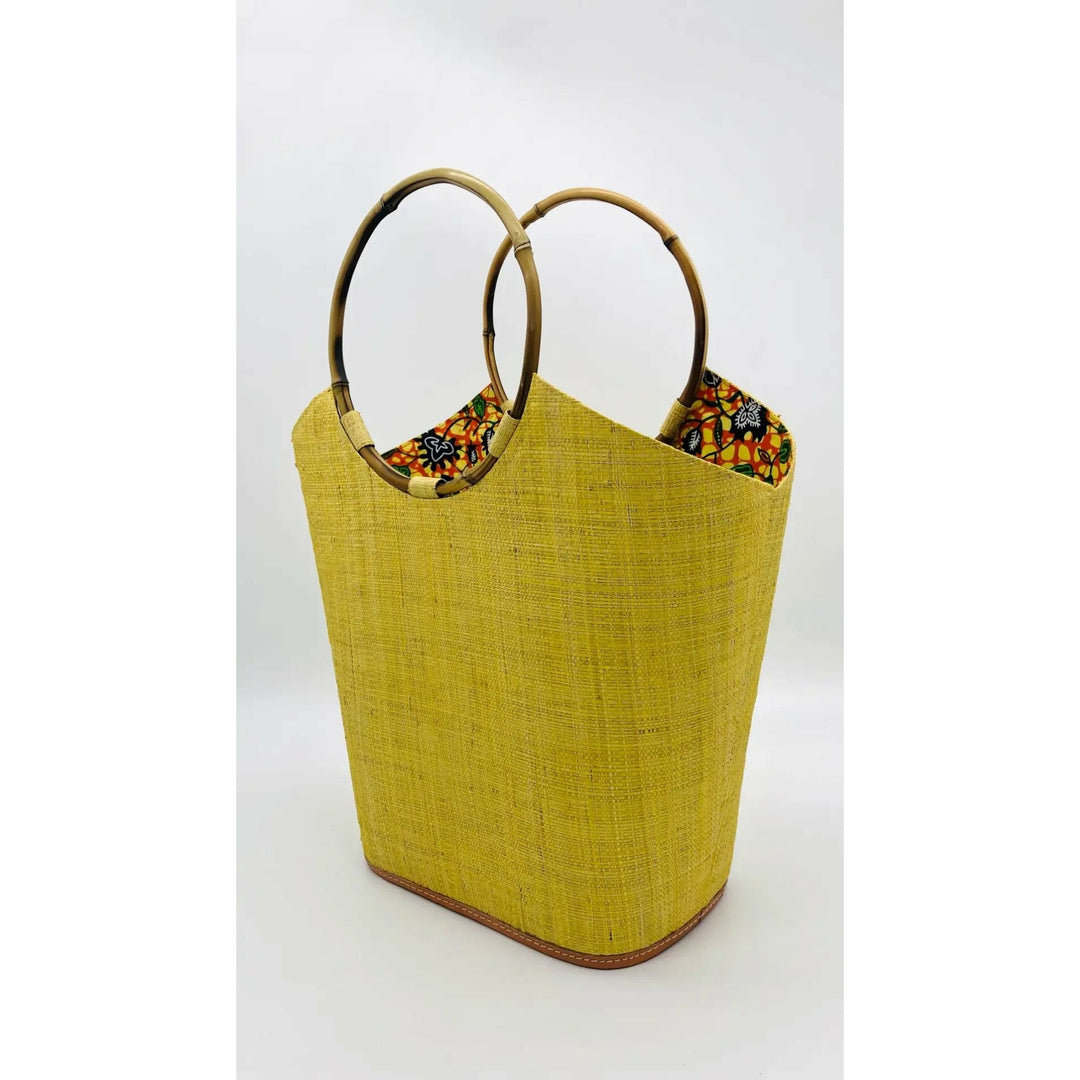 Esinam Straw and Ankara bag - Trufacebygrace