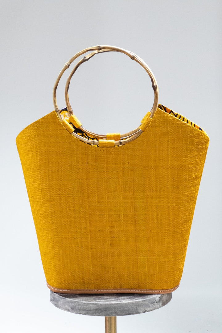 Esinam Straw and Ankara bag - Trufacebygrace