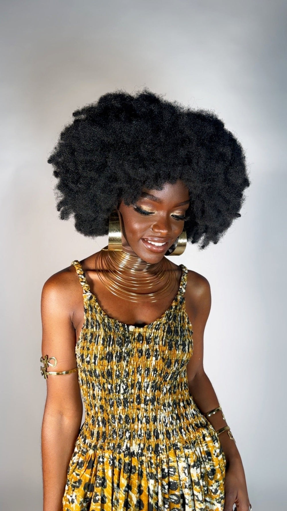 Etwaniho Multi - ring Brass Choker Necklace - Trufacebygrace