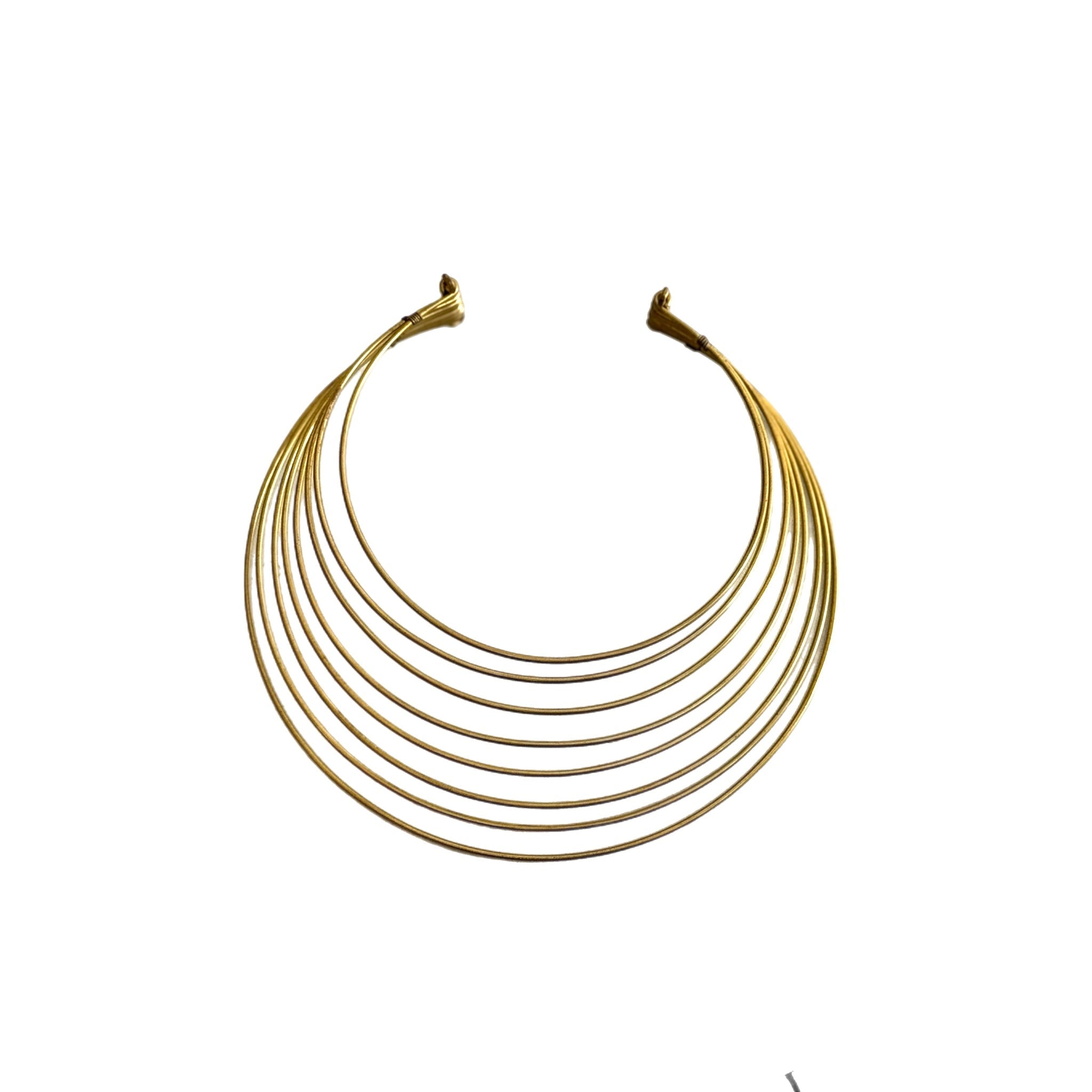 Etwaniho Multi - ring Brass Choker Necklace - Trufacebygrace