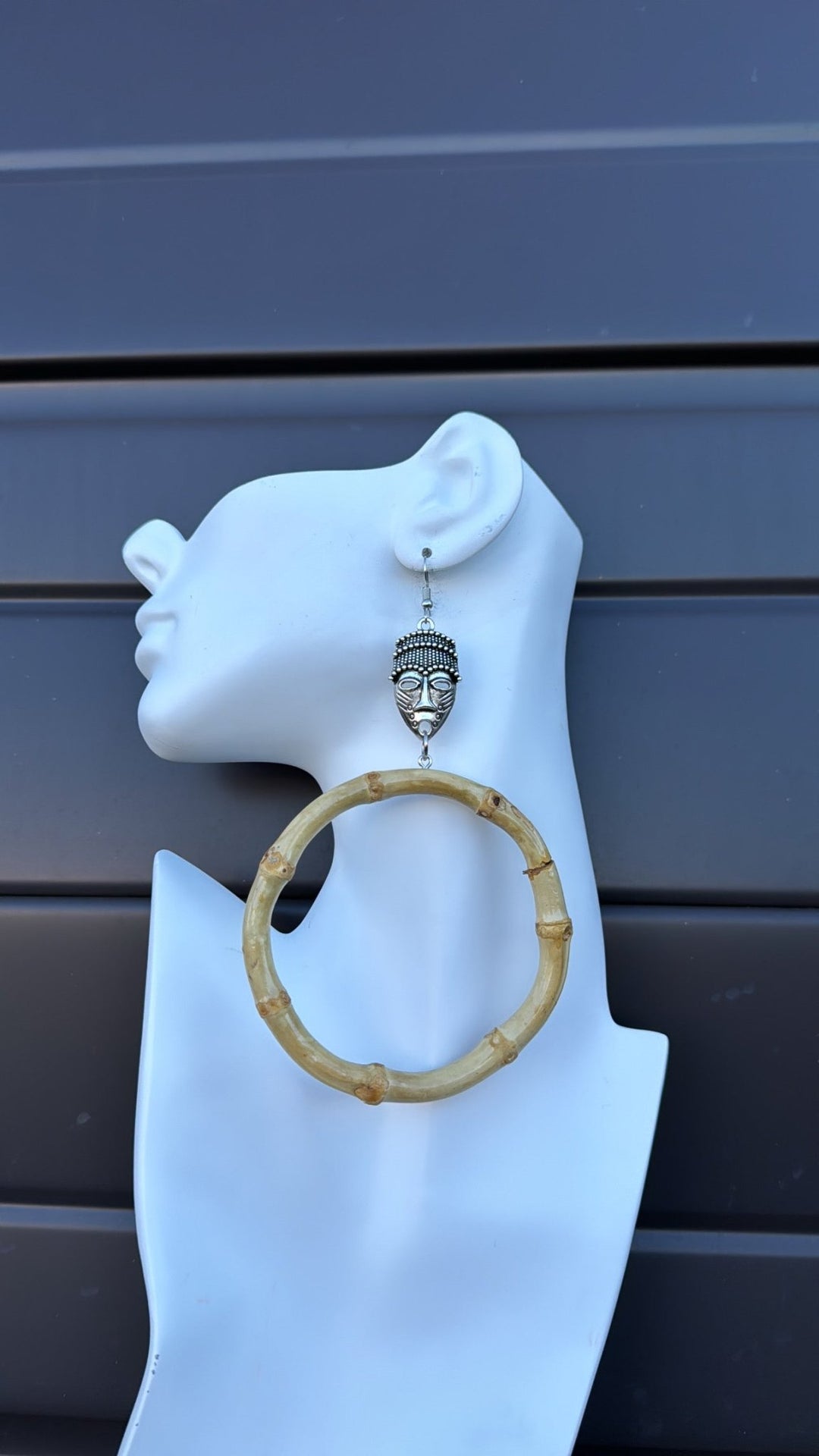 Exotic Bamboo Hoop Earrings - Trufacebygrace