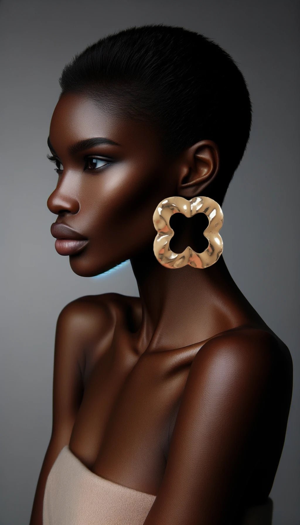 Flared Square statement Earrings - Trufacebygrace