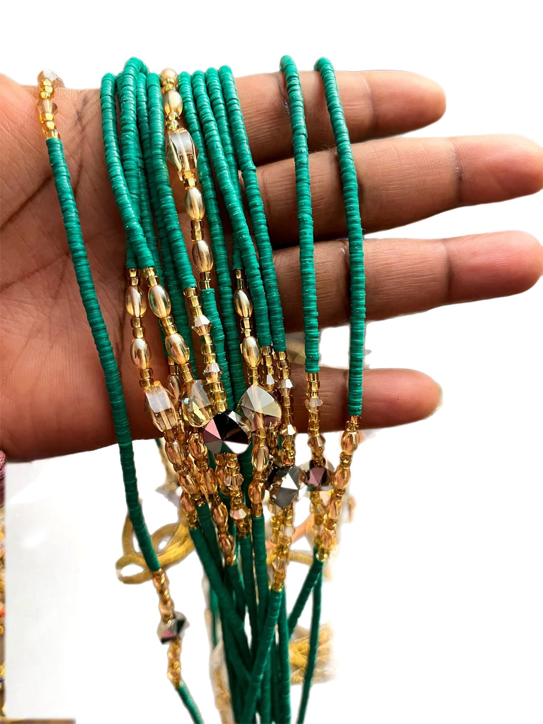 Flat disk Ghana waist beads - Trufacebygrace