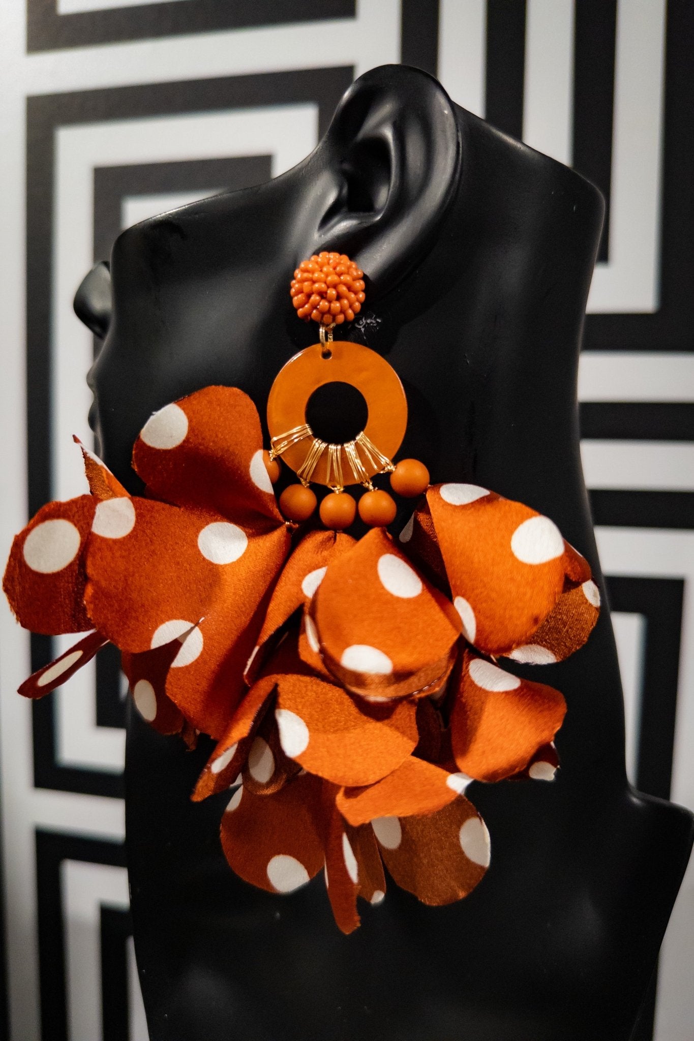 Flower Petals Puff Earrings - Prints - Trufacebygrace
