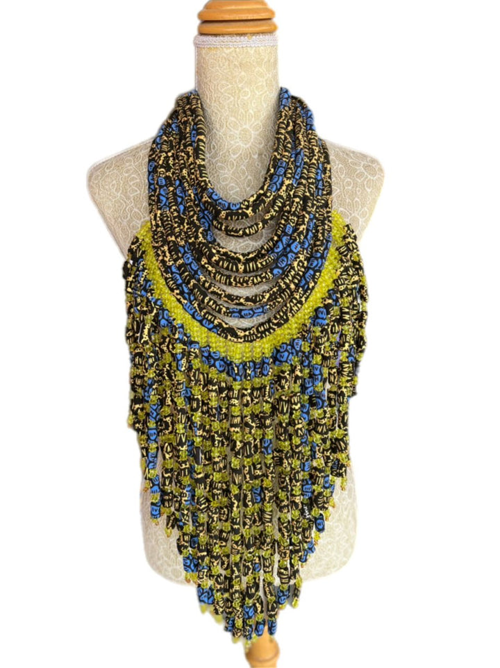 Frema Kandy Wrapped Ankara Fabric Neckpiece - Trufacebygrace