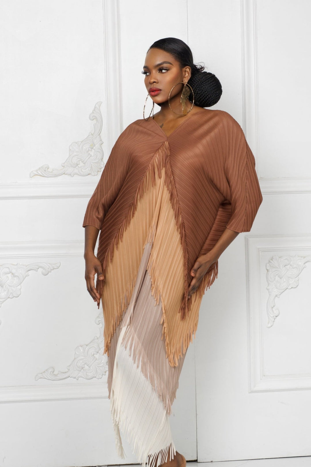 Fringe Tassel Pleated Dress - Trufacebygrace