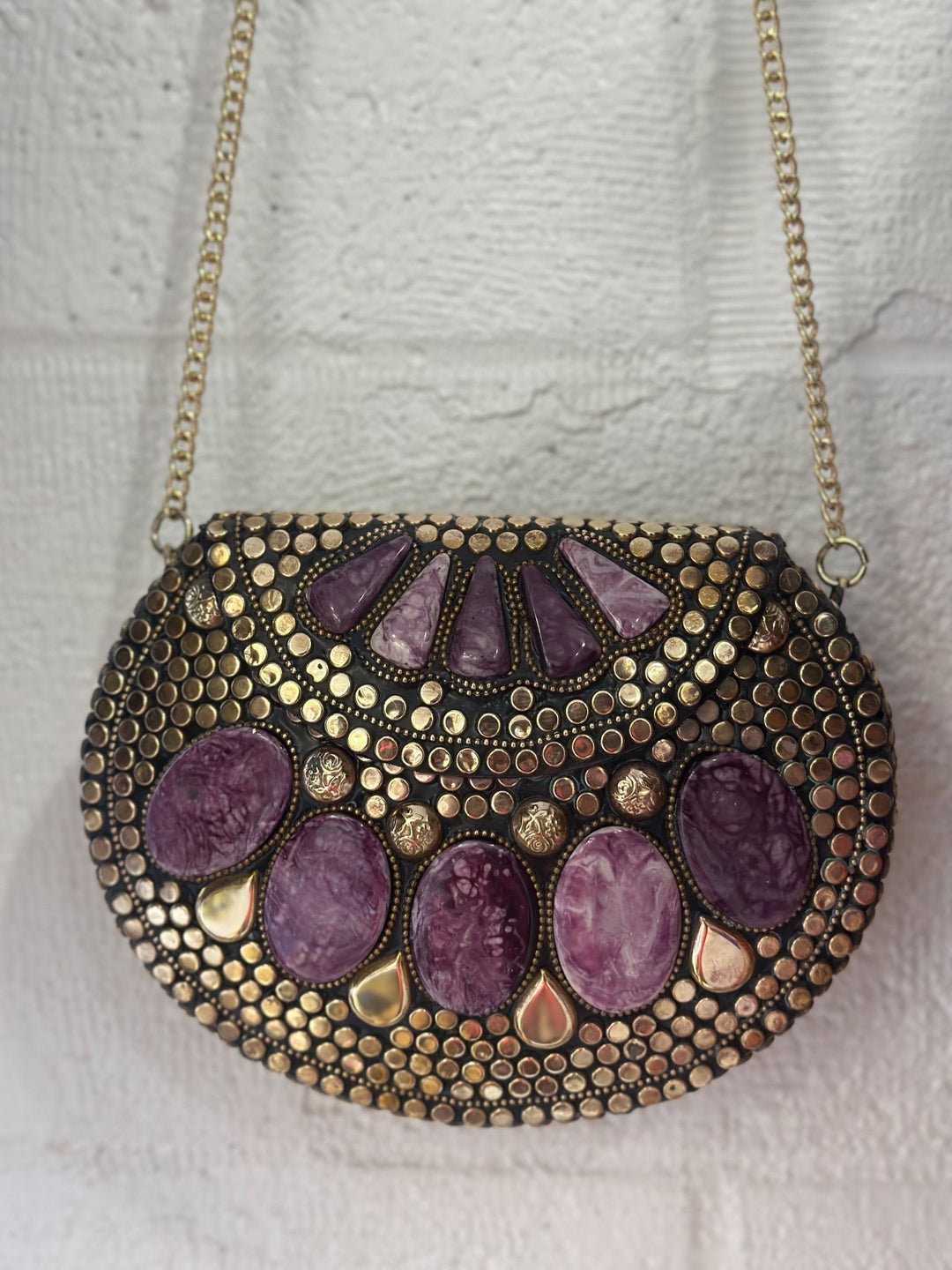 Gemstone Glow Vintage metal bag - Trufacebygrace
