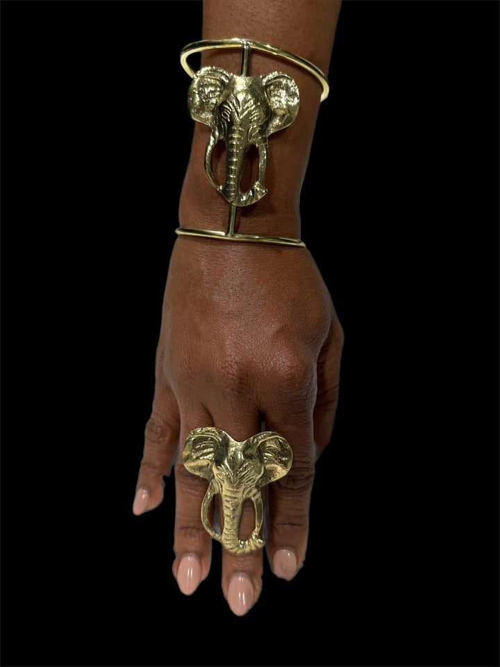 Genuine Brass Elephant hand Cuff/bracelets - Trufacebygrace