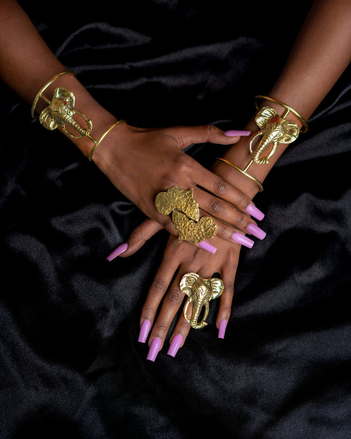 Genuine Brass Elephant hand Cuff/bracelets - Trufacebygrace