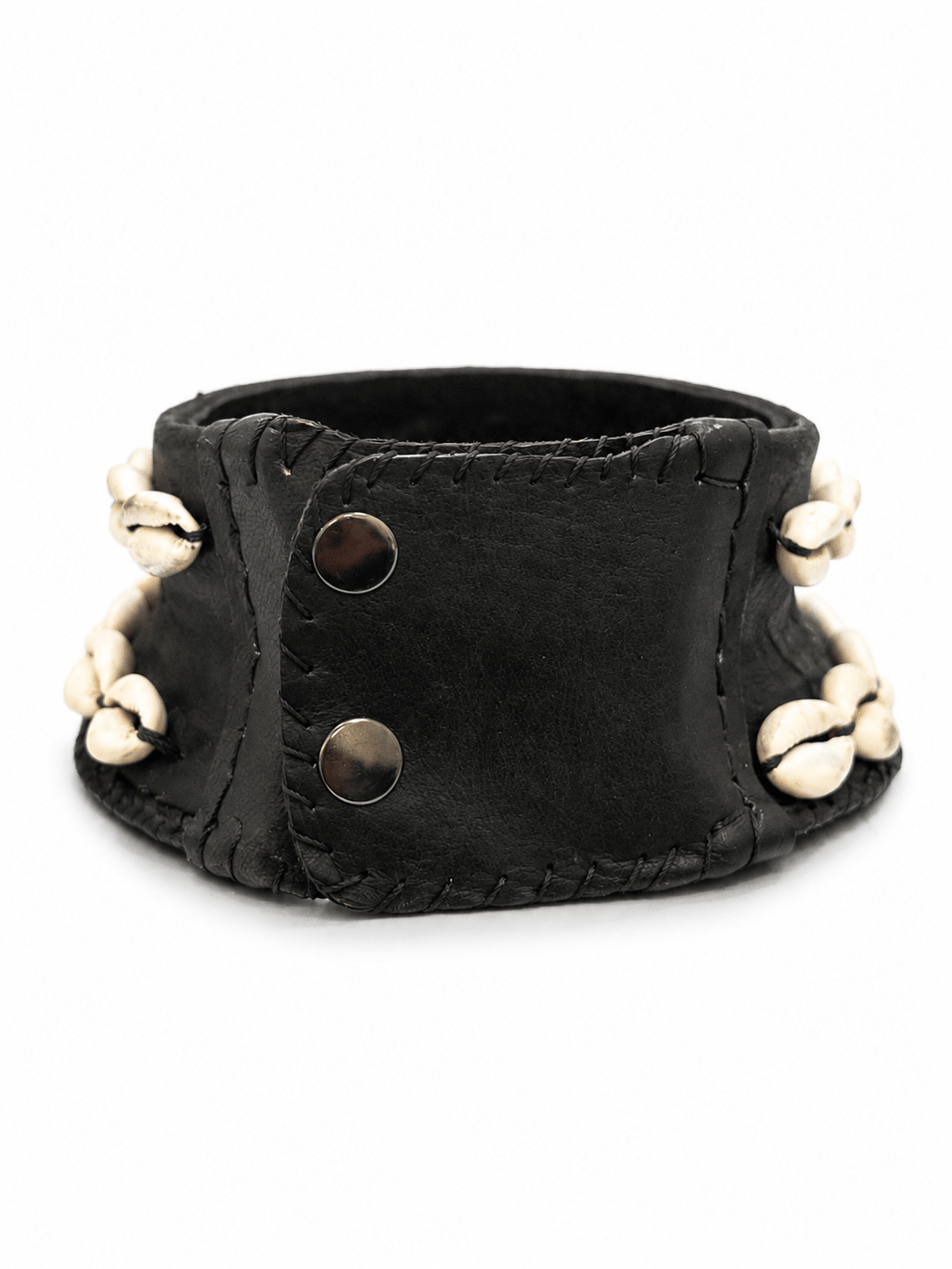Genuine Cowry on Leather Adjustable Choker Necklace - Trufacebygrace