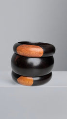Genuine Ebony Wood stacked Bangles Set - Trufacebygrace
