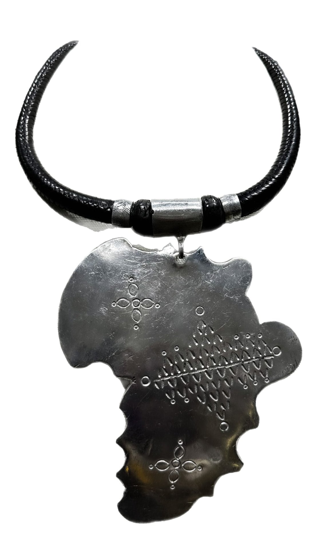 Genuine Leather and oversized adinkra pendants - Trufacebygrace