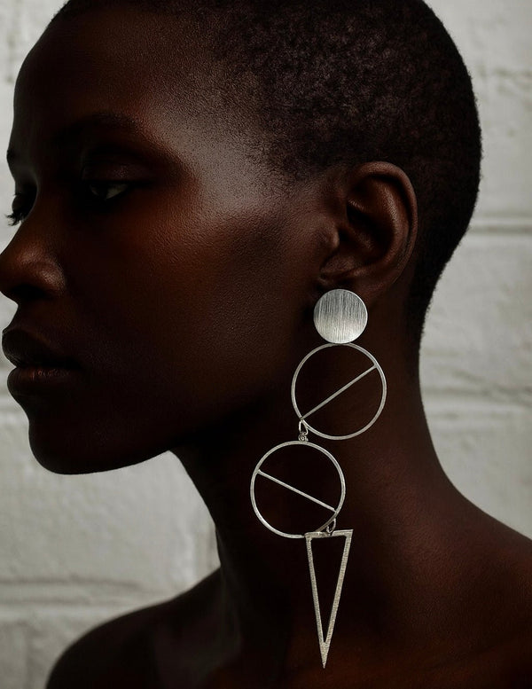 Geo - Stack Statement lightweight Earrings - Trufacebygrace