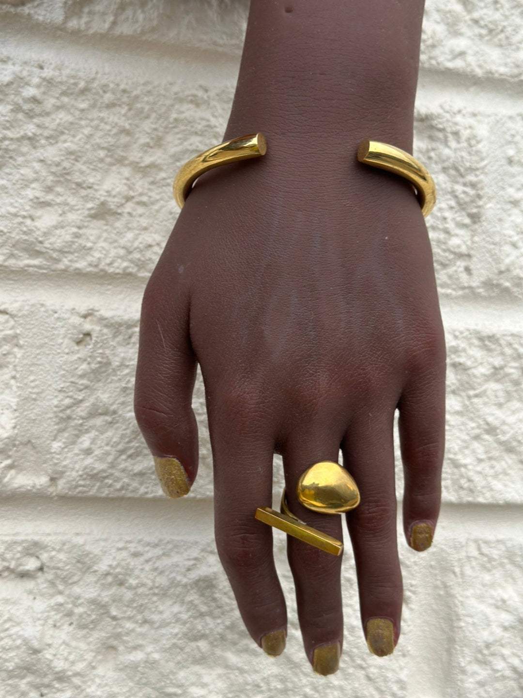 Geometric Brass Bracelet Collection - Trufacebygrace