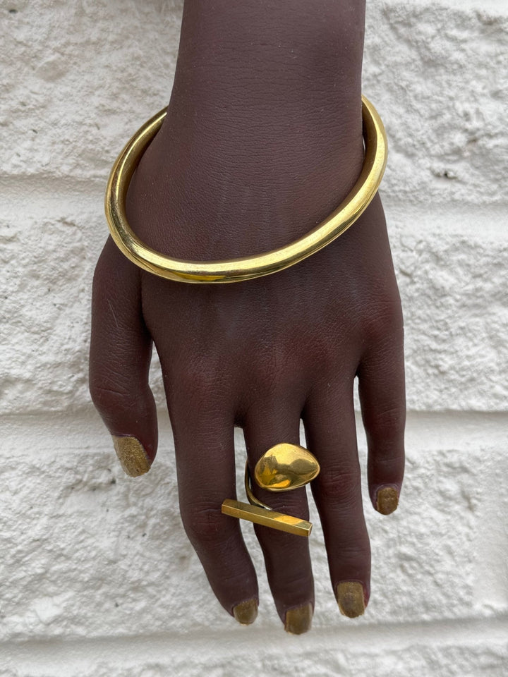 Geometric Brass Bracelet Collection - Trufacebygrace