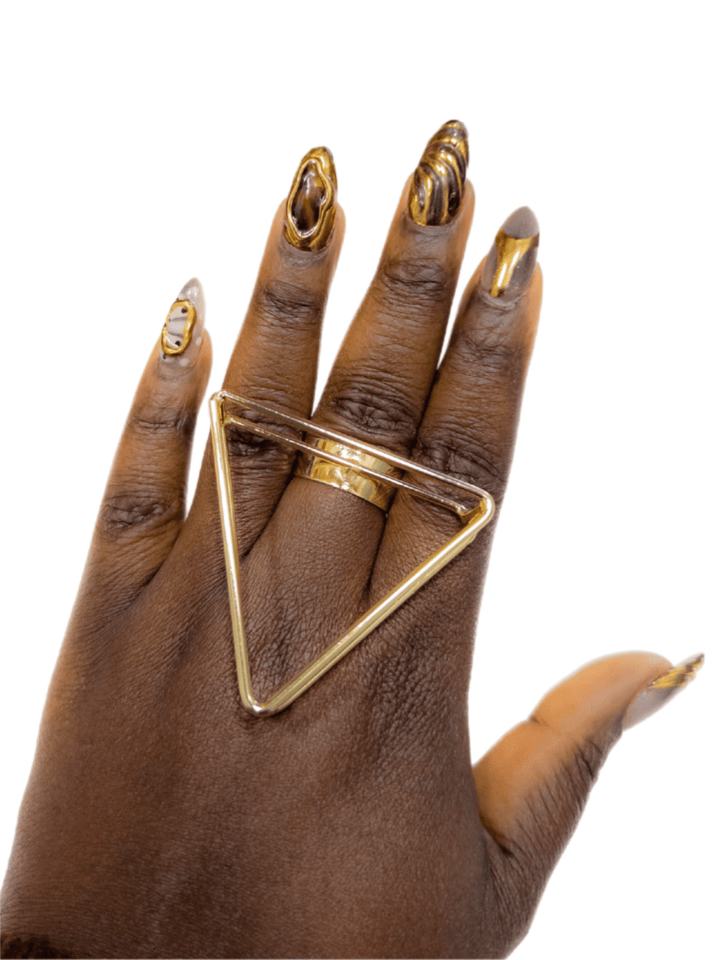 Geometric Triangle Statement Ring - Trufacebygrace