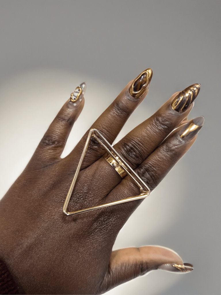 Geometric Triangle Statement Ring - Trufacebygrace