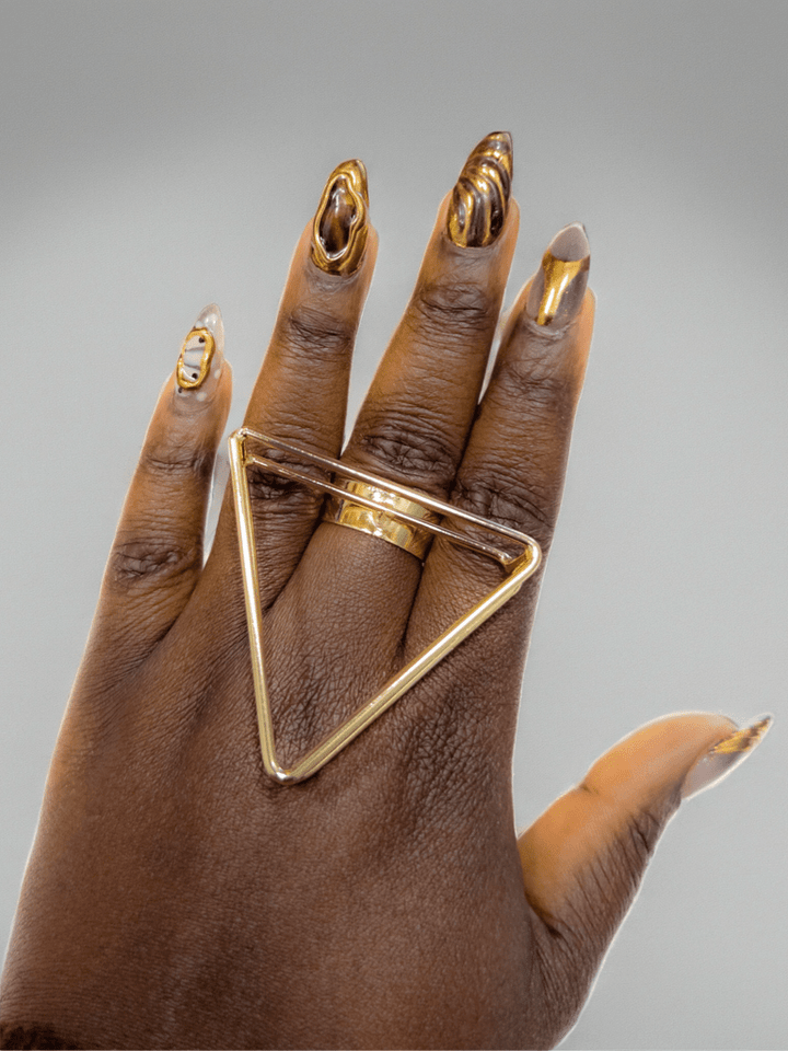 Geometric Triangle Statement Ring - Trufacebygrace