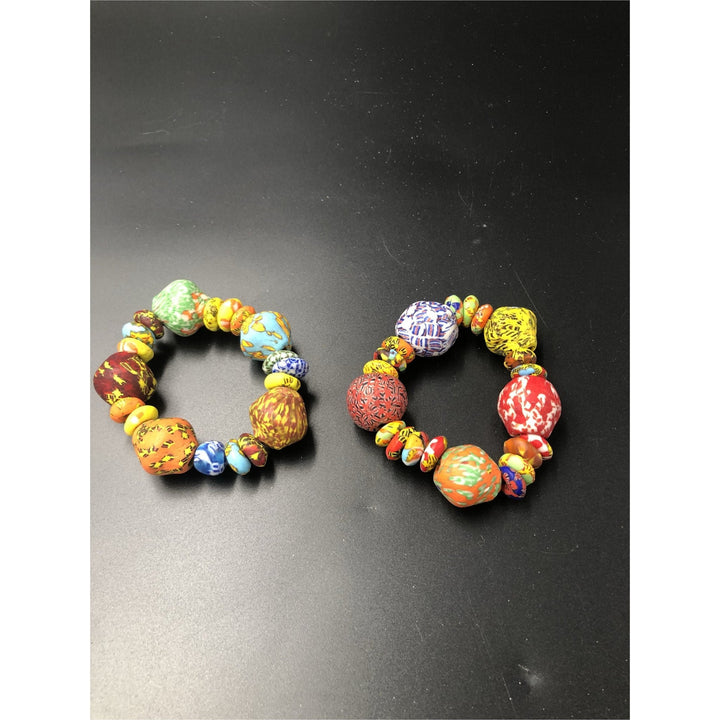 Ghana trade beads - Krobo beads bracelet - Trufacebygrace