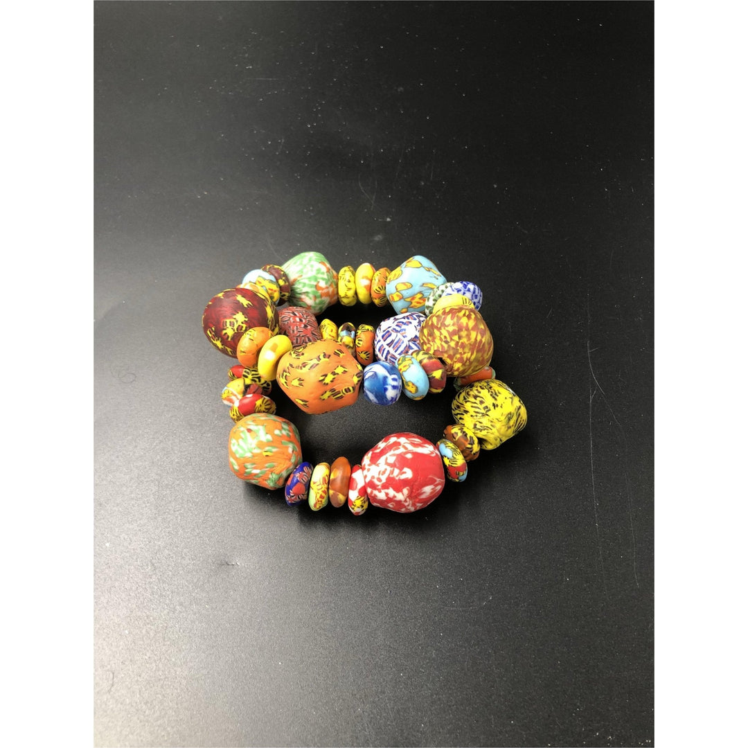 Ghana trade beads - Krobo beads bracelet - Trufacebygrace