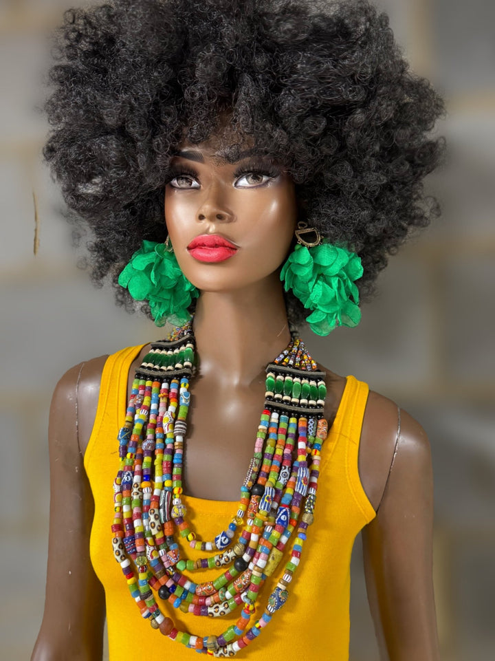 Ghanaian Glass beads /Krobo beads Necklace - Trufacebygrace