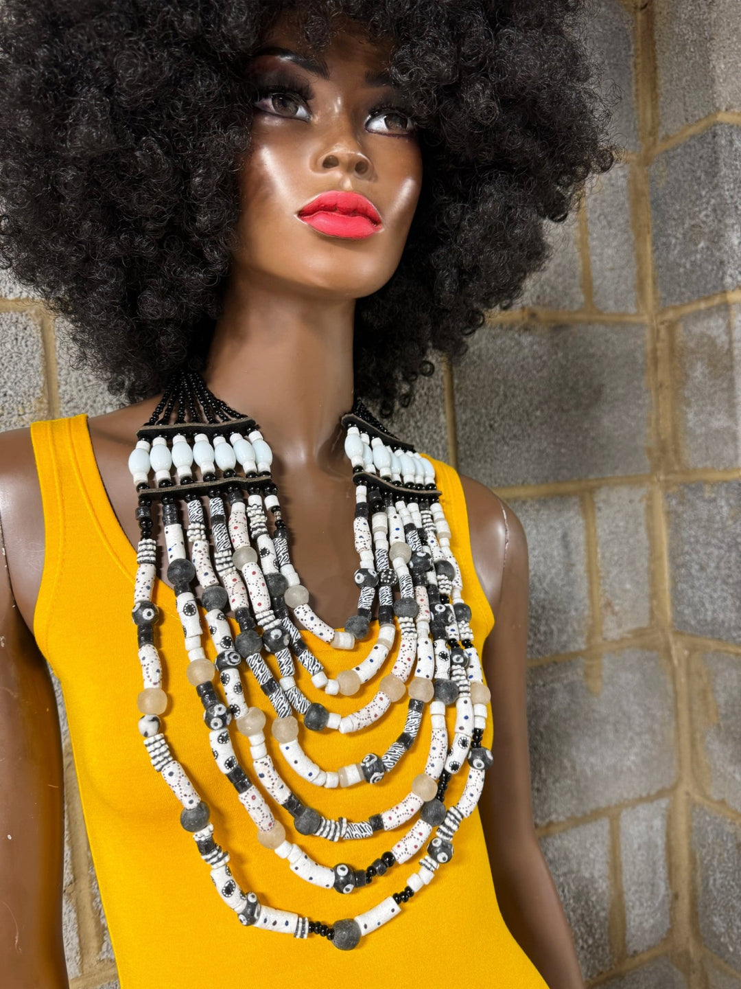 Ghanaian Glass beads /Krobo beads Necklace - Trufacebygrace