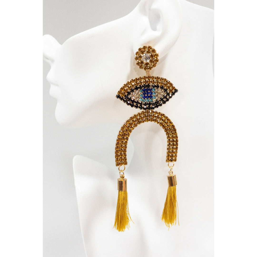 Gigi Eye of Horus Tassel Earrings - Trufacebygrace