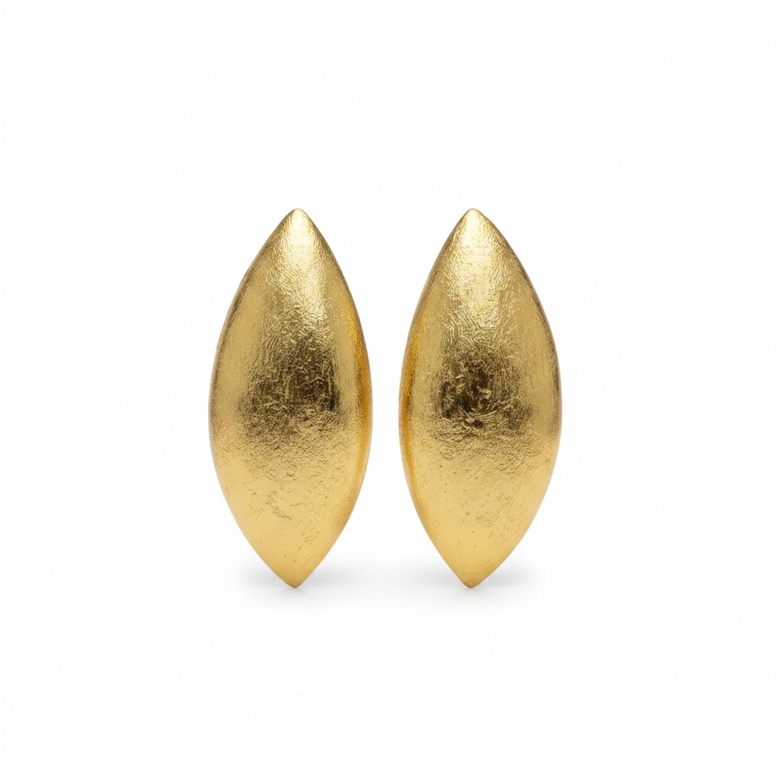Gilded Almond stud Earrings - Trufacebygrace