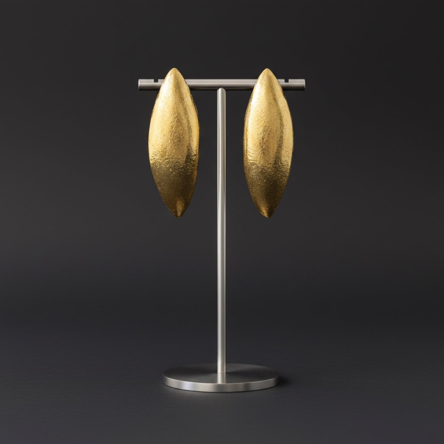 Gilded Almond stud Earrings - Trufacebygrace