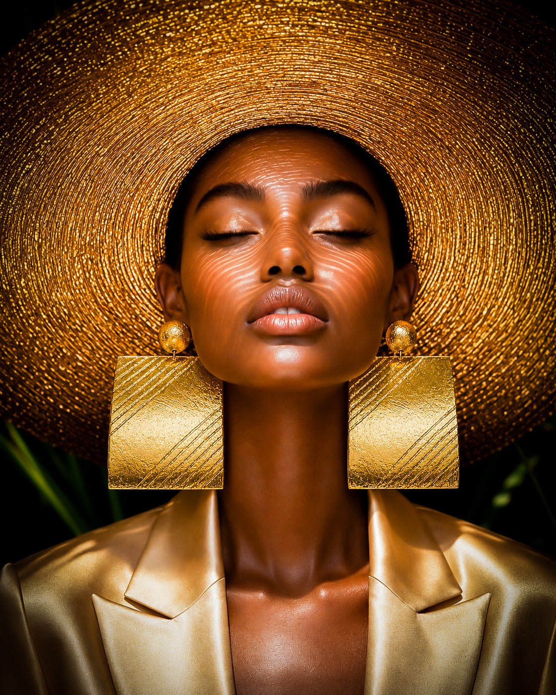 Gilded Square Earrings - Trufacebygrace