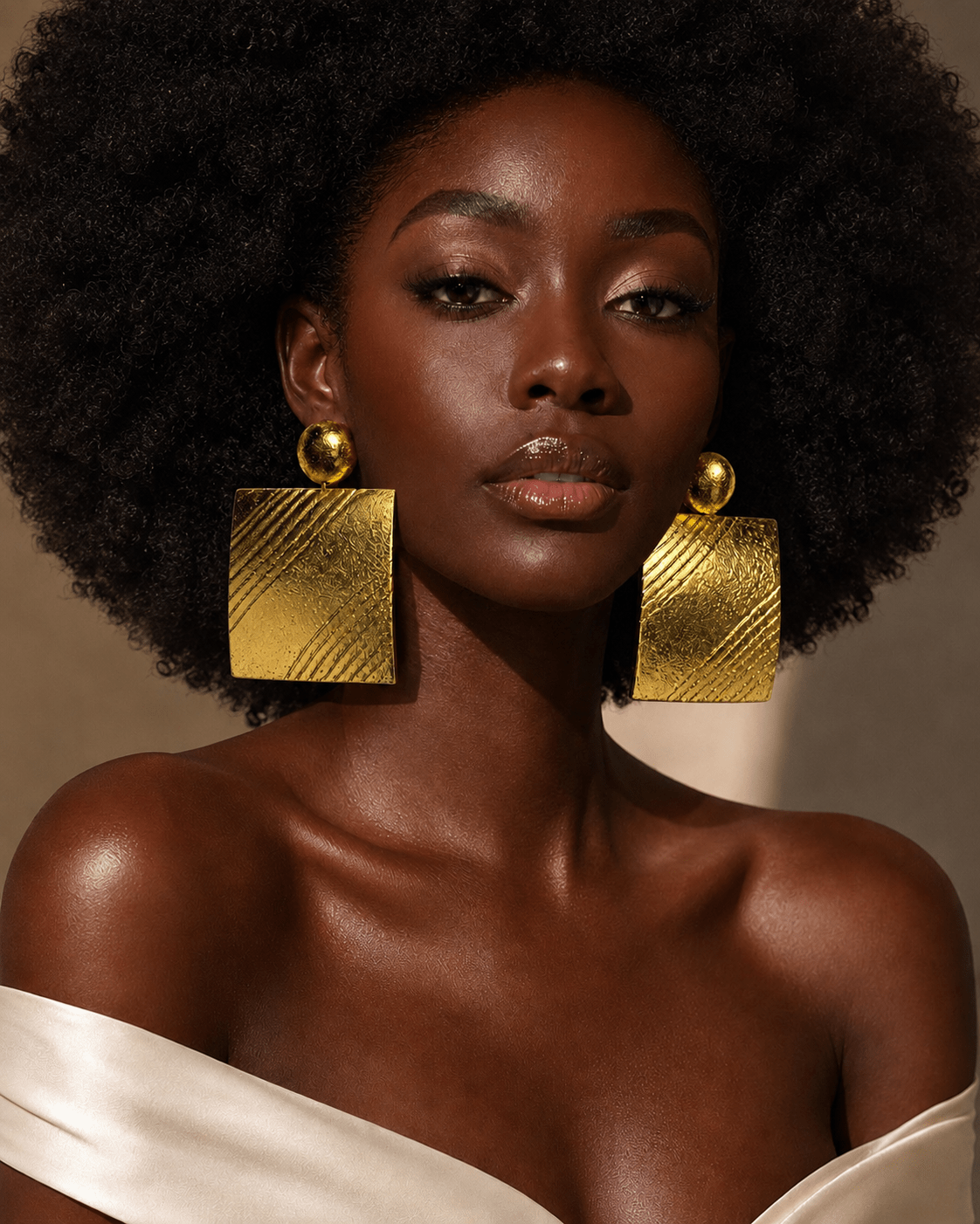 Gilded Square Earrings - Trufacebygrace