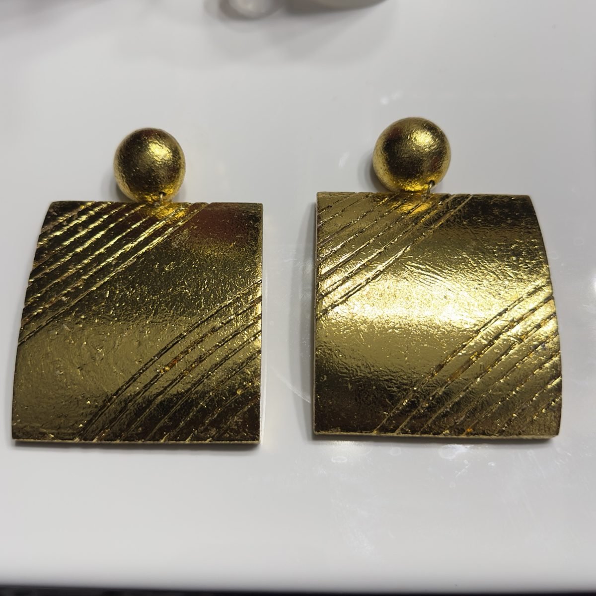 Gilded Square Earrings - Trufacebygrace