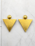 Gilded Triangle Earrings - Trufacebygrace