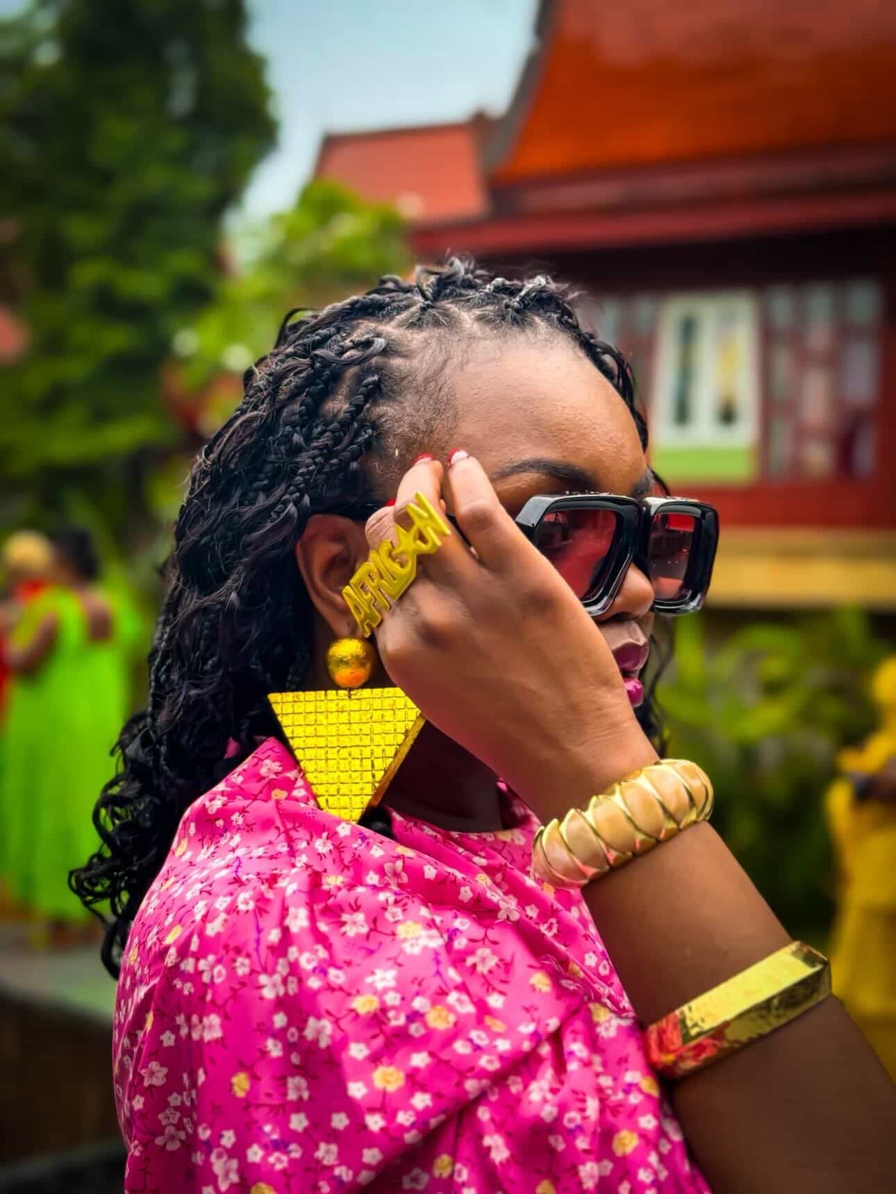Gilded Triangle Earrings - Trufacebygrace
