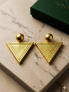 Gilded Triangle Earrings - Trufacebygrace
