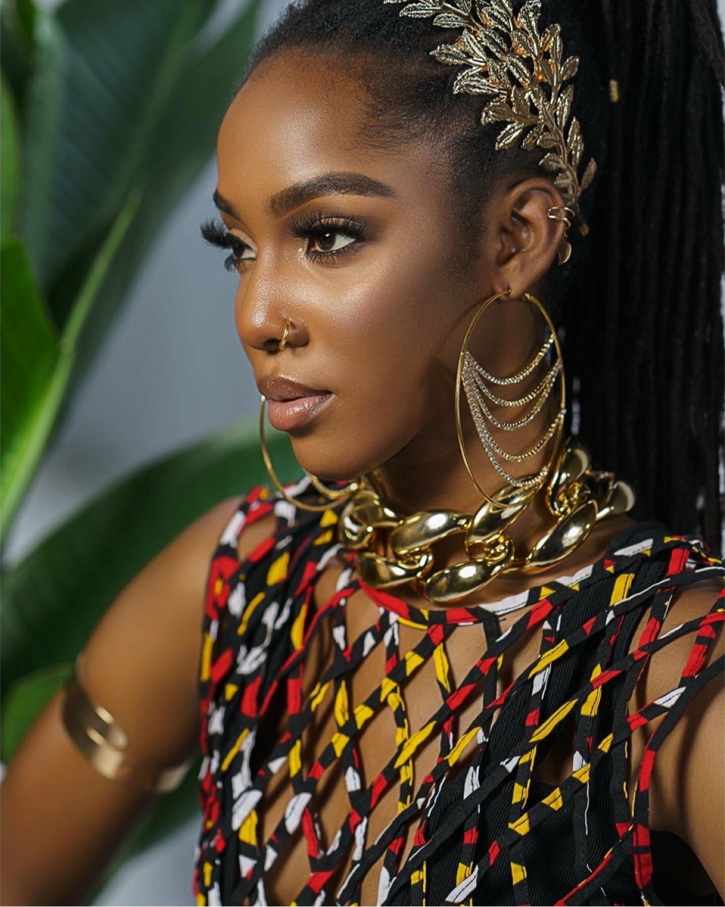 golden leaf headpiece