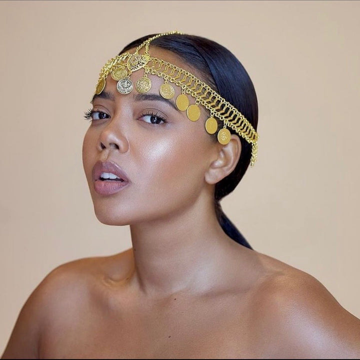 Goddess Tierah Maang Tikka Gold headpiece/ head chain - Trufacebygrace