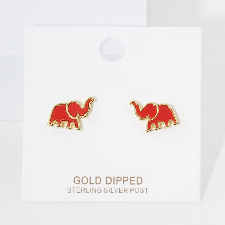 Gold dipped MINI elephant stud’s earring - Trufacebygrace