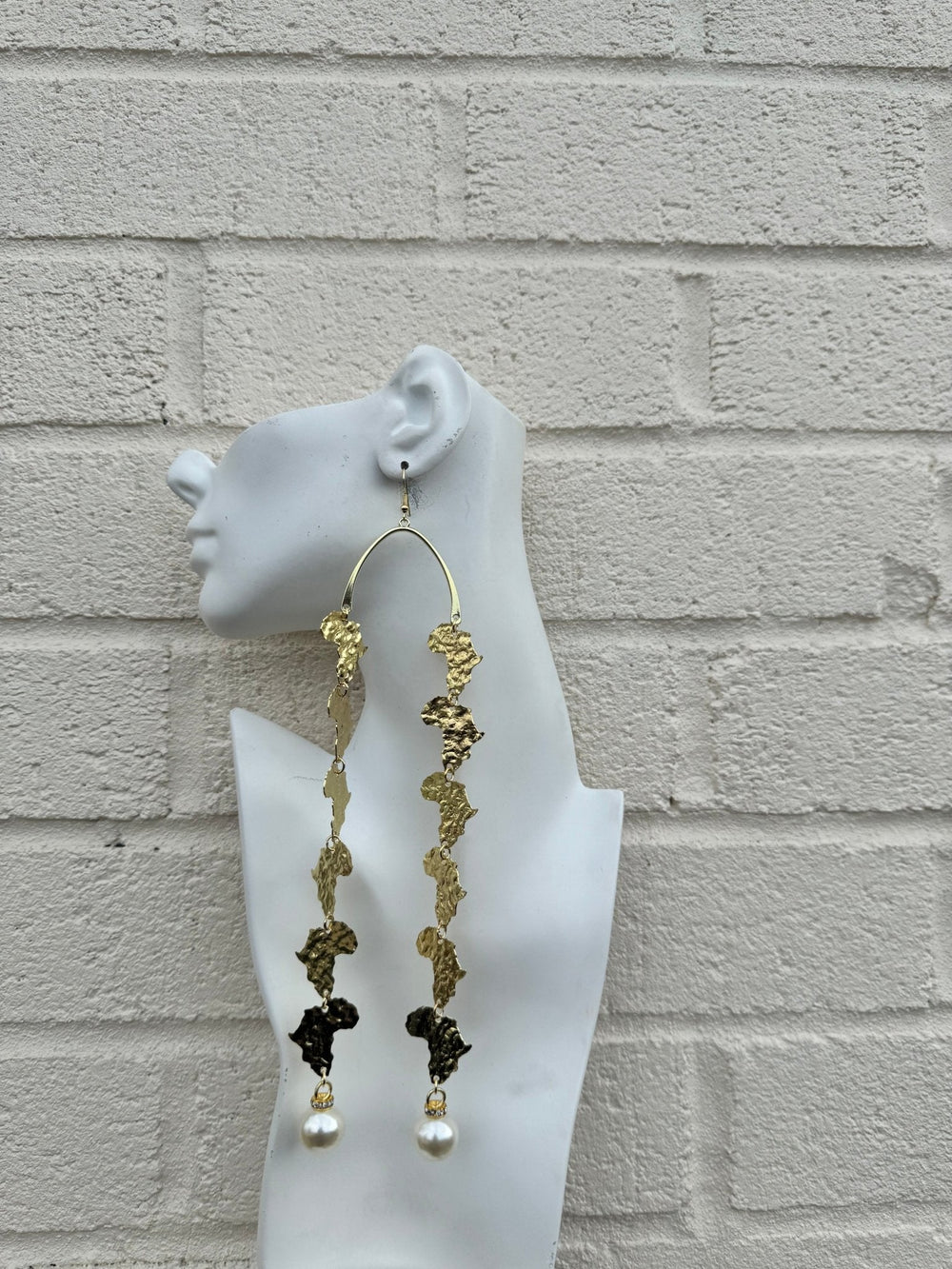 Golden Map Flow Earrings - Trufacebygrace