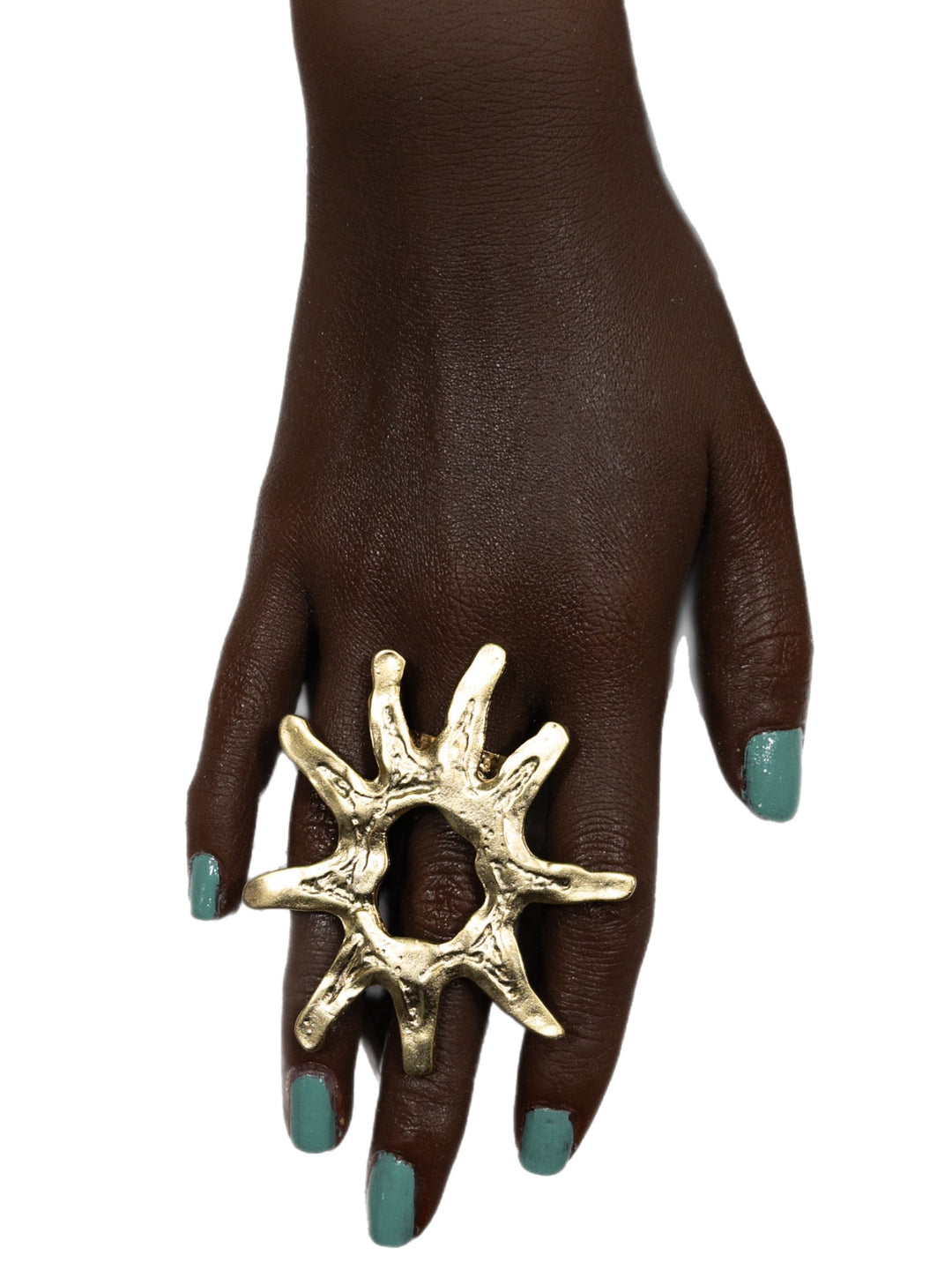 Golden Sunburst Adjustable Ring - Trufacebygrace