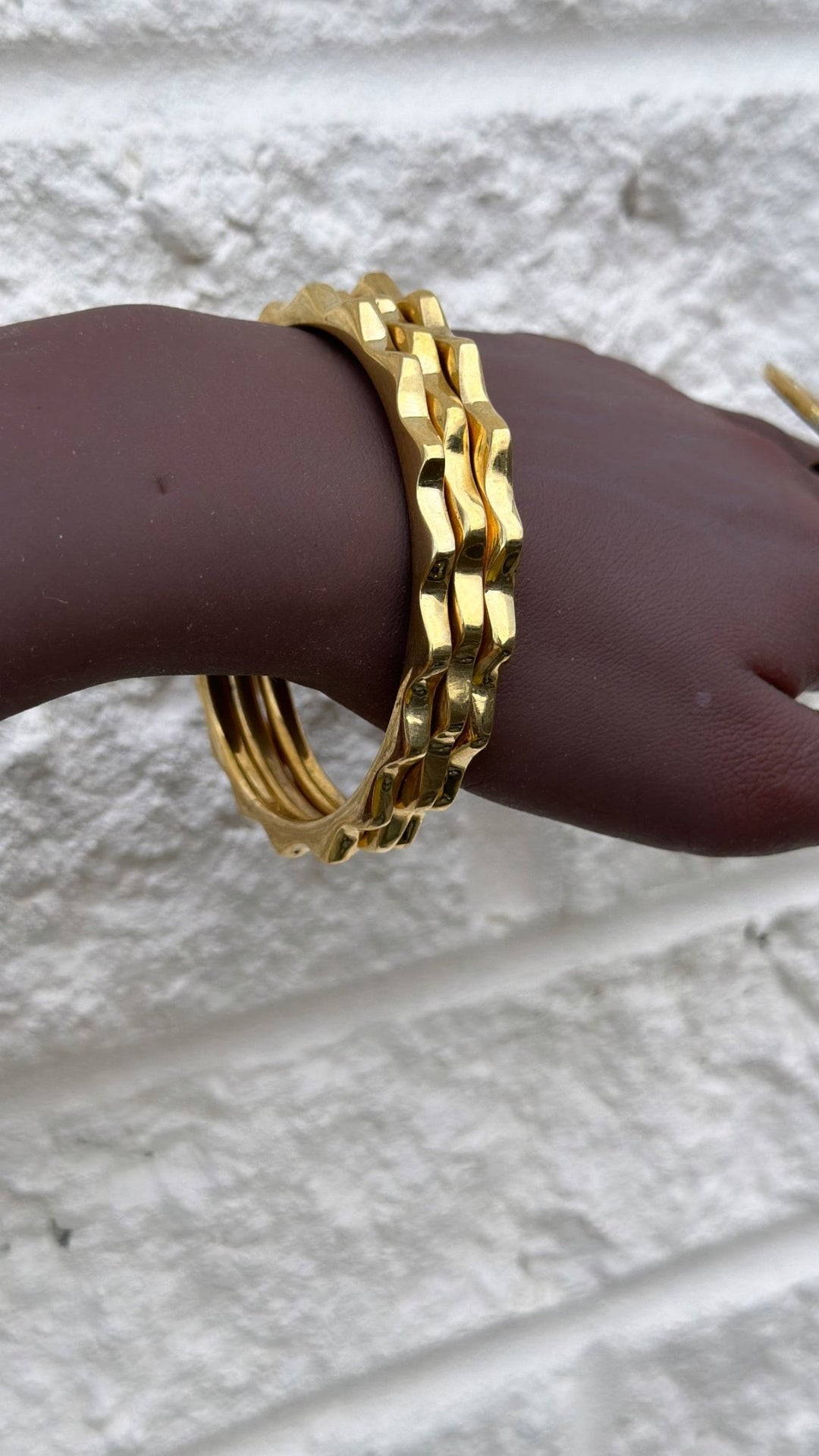 Golden Waves Brass Bangle / Bracelet - Trufacebygrace