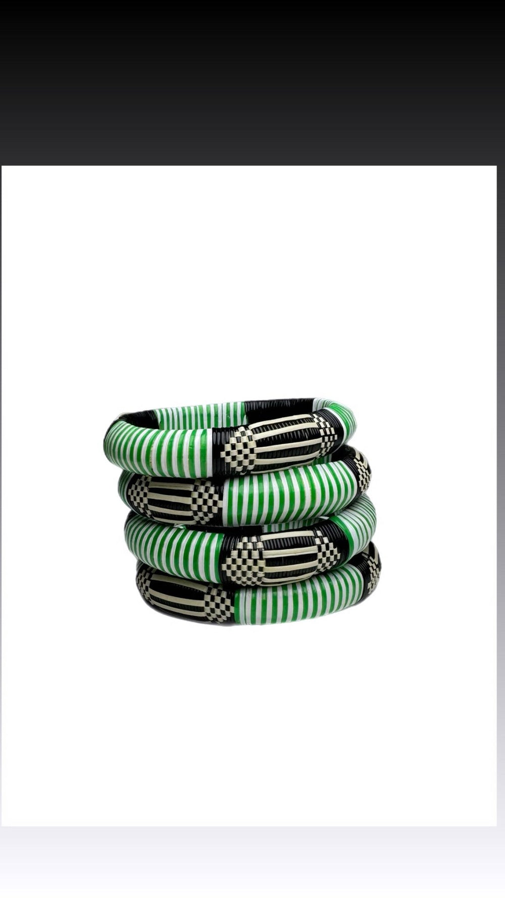 Green Woven Bangle Set - Trufacebygrace