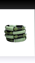 Green Woven Bangle Set - Trufacebygrace