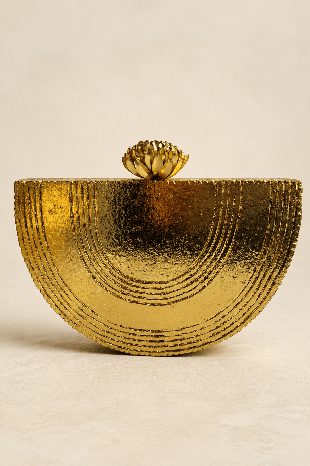 Half-Moon Gilded Clutch Bag - Trufacebygrace
