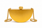 Half - Moon Gilded Clutch Bag - Trufacebygrace