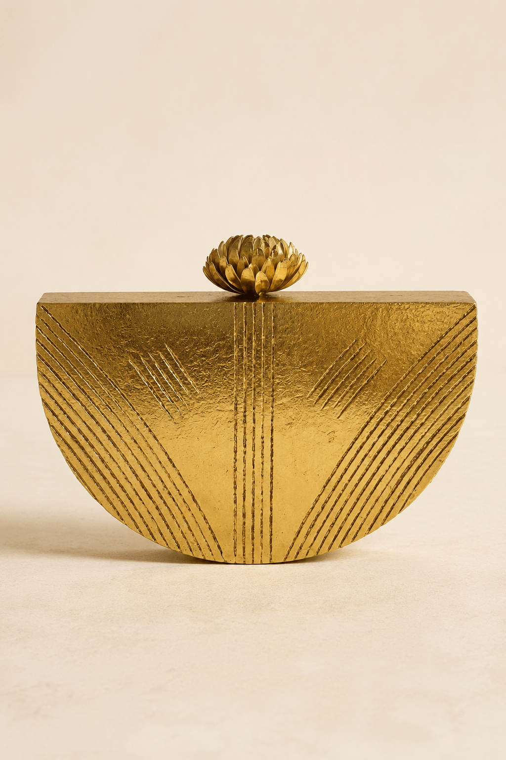 Half-Moon Gilded Clutch Bag - Trufacebygrace