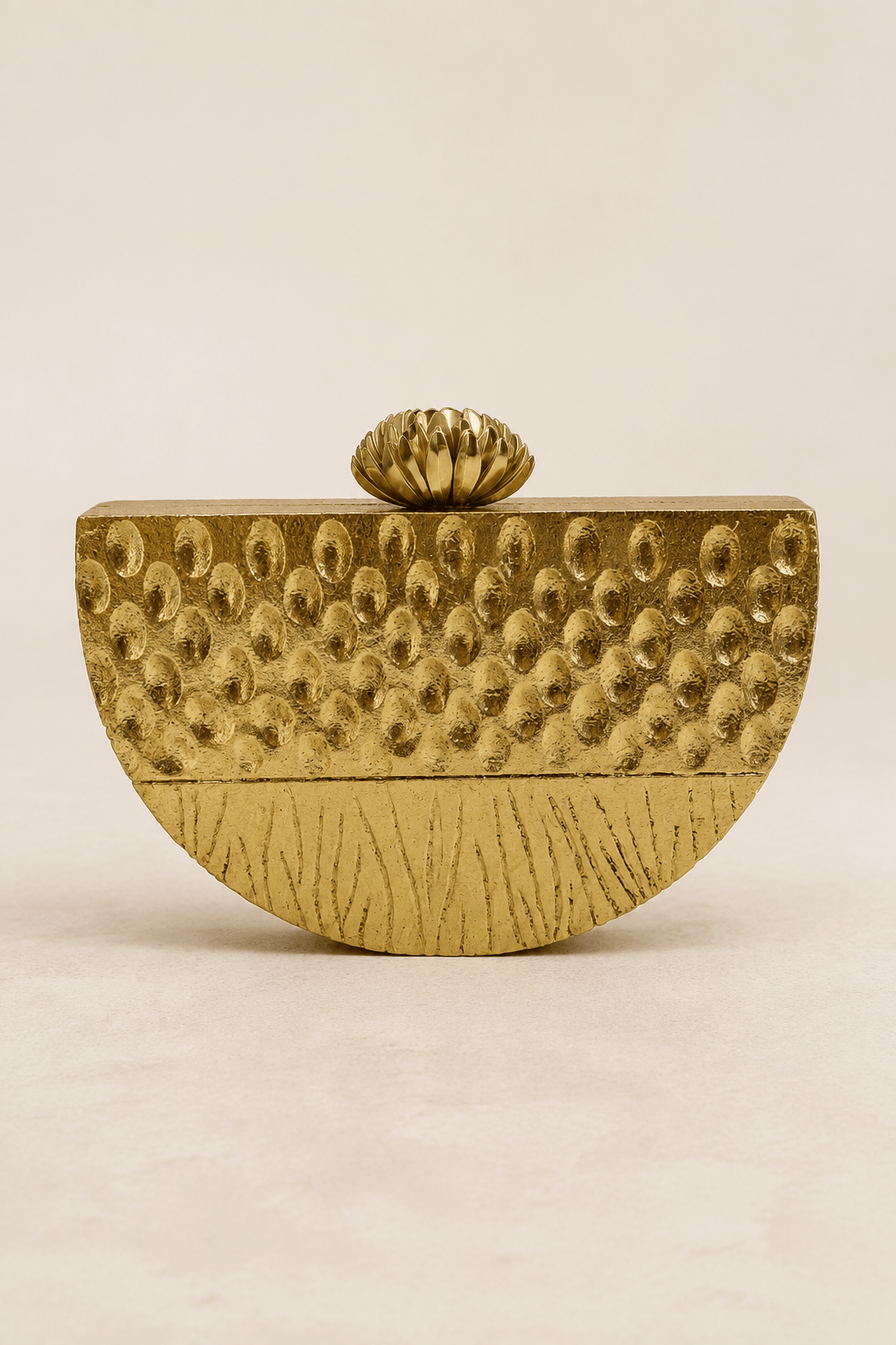 Half-Moon Gilded Clutch Bag - Trufacebygrace